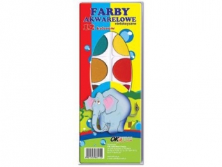 Farby 12 kolorów duże HURT