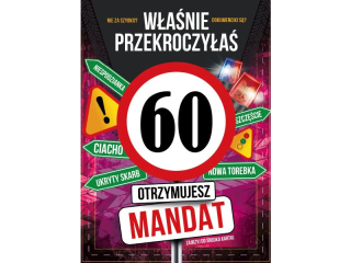 Kartka urodzinowa ARMIN STYLE GM-1272 "Przekroczy�e� 60 - Otrzymujesz Mandat"