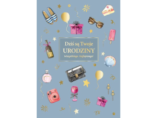 Kartka urodzinowa ARMIN STYLE GM-1280 dla Kobiety, z�ocona