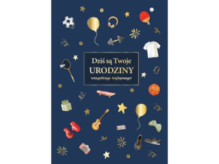 Kartka urodzinowa ARMIN STYLE GM-1283 dla M�czyzny, z�ocona