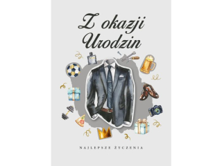 Kartka urodzinowa ARMIN STYLE GM-1287 dla M�czyzny, z�ocona