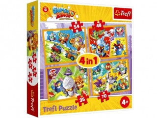 Puzzle "4w1" TREFL Super Zings - bohaterowie serii 4