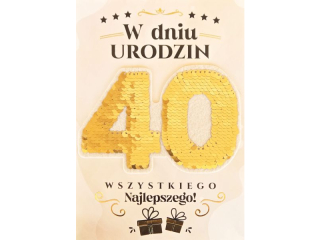 Kartka urodzinowa ARMIN STYLE CE-03 "40" ruchome cekiny