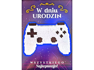 Kartka urodzinowa ARMIN STYLE CE-11 ruchome Cekiny, Game