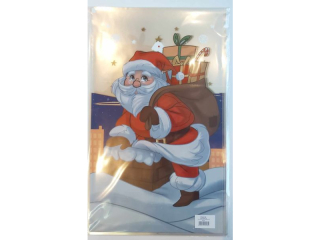 Torba foliowa prezentowa POLSYR M 25szt. 20x35 Mikołaj/bałwanek/Miś - Transparentna