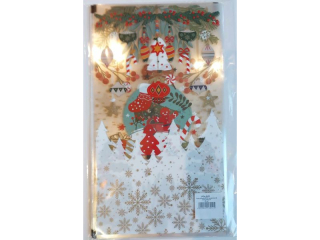 Torba foliowa prezentowa POLSYR M 25szt. 20x35 Święta - Transparentna