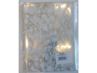 Torba foliowa prezentowa POLSYR D2 25szt. 25x35 Śnieżynki białe