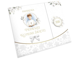 Książeczka - Pamiątka z okazji Pierwszej Komunii ARMIN STYLE A4 PK-04 dla Chłopca