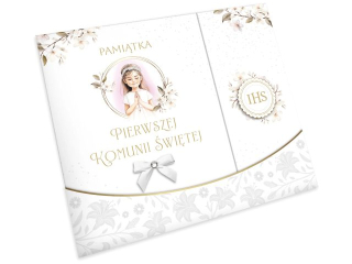 Ksi��eczka - Pami�tka z okazji Pierwszej Komunii ARMIN STYLE A4 PK-03 dla Dziewczynki