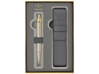 Komplet Parker IM Brushed GT Dugopis + Etiu