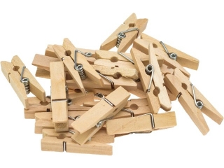 Klamerki ozdobne 3.5 cm naturalne SPN35 20szt.