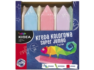 Kreda kolorowa KIDEA Super jumbo 7 kolorów