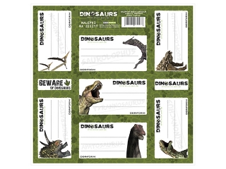 Naklejki na zeszyt DERFORM Dinozaur