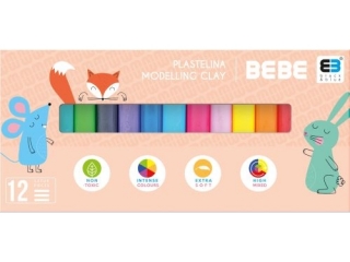 Plastelina INTERDRUK BxB Kids pastel 12 kolorów