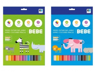Kredki trójkątne INTERDRUK Jumbo BxB Kids 12 kolorów