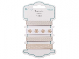 Tasiemki DPCRAFT 4 x 1m Beige tones