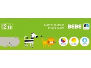 Farby plakatowe INTERDRUK BxB Kids 12 kolorów