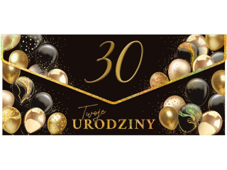 Kartka - koperta na pienidze KZK PREMIUM nr. 1 Urodziny Glamour 30-tka