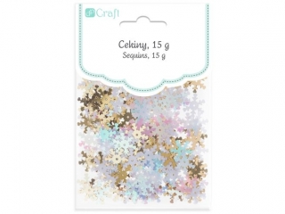 Cekiny DPCRAFT Śnieżynki mix 15g