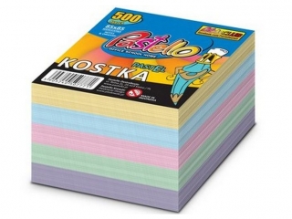 Kostka klejona kolor PASTELOWA 500 kartek HURT