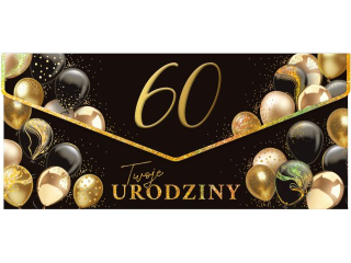 Kartka - koperta na pienidze KZK PREMIUM nr. 4 Urodziny Glamour 60-tka