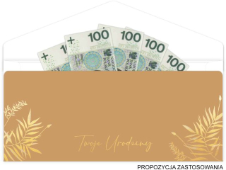 Kartka - koperta na pienidze KZK PREMIUM nr.10 Urodziny Zocona