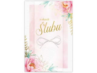 Kartka lubna KZK B6 LUX nr.15 Elegancka zocona