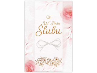 Kartka lubna KZK B6 LUX nr.18 Elegancka zocona