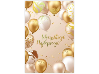 Kartka urodzinowa KZK B6 nr.25 Glamour Wszystkiego Najlepszego