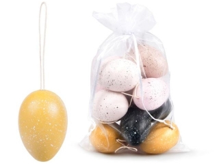 Jajka plastikowe 6cm/12 szt. mix kolorw nakrapiane