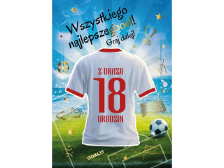 Kartka na 18 urodziny ARMIN STYLE GM-1340 Pi�karska