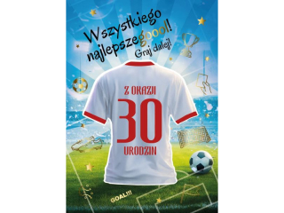 Kartka urodzinowa ARMIN STYLE GM-1341 "30" Pi�karska