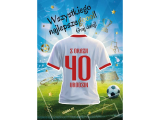 Kartka urodzinowa ARMIN STYLE GM-1342 "40" Pi�karska