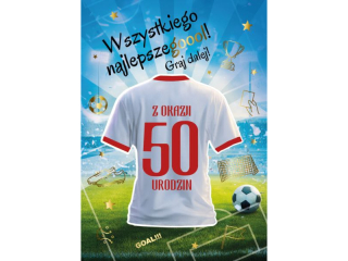 Kartka urodzinowa ARMIN STYLE GM-1343 "50" Pi�karska