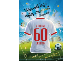 Kartka urodzinowa ARMIN STYLE GM-1344 "60" Pi�karska