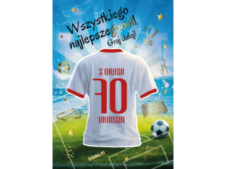 Kartka urodzinowa ARMIN STYLE GM-1345 "70" Pi�karska