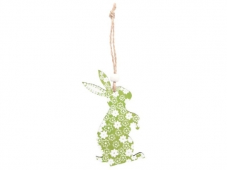 Zajc zawieszka drewniana 17x6cm/2 szt. zielona