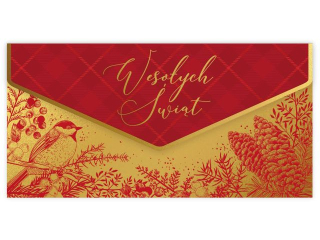 Koperta na pienidze KZK Boe Narodzenie DL nr.2 Rudzik