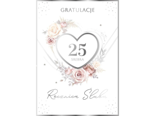 Kartka rocznica �lubu ARMIN STYLE GM-1374 25 Srebrna Rocznica