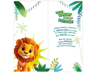Kartka urodzinowa dla dziecka KZK DL nr24 "Lwiątko"