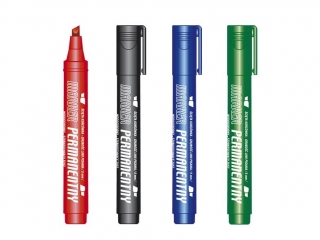Marker permanentny TETIS końcówka ścięta - kolor czarny