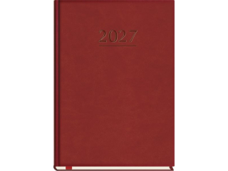 Kalendarz książkowy MP A5 Popularny 2027 - bordo