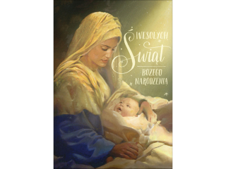 Kartki karnet PAN DRAGON K.B6 1628 Boże Narodzenie Maryja z Jezusem "Wesołych Świąt Bożego Narodzenia"