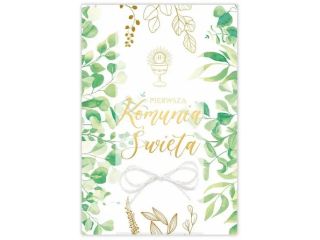 Kartka na Pierwsz� Komuni� KZK B6 LUX nr  3 z�ocona