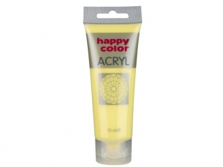 Farba akrylowa 75ml, żółty pastelowy, Happy Color