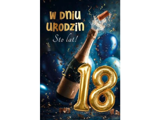 Kartka Graj�ca na 18 urodziny ARMIN STYLE MZ-02 A5
