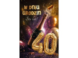 Kartka Grająca urodzinowa ARMIN STYLE MZ-03 "40" A5