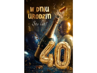 Kartka Graj�ca urodzinowa ARMIN STYLE MZ-04 "40" A5