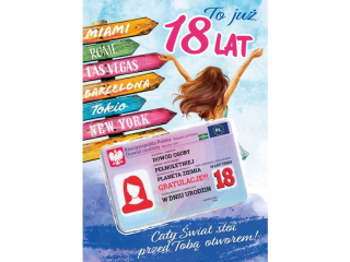 Kartka na 18 urodziny ARMIN STYLE GIFT M-199 z Dowodem