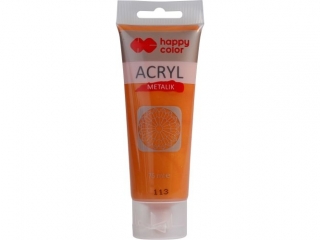 Farba akrylowa 75 ml, miodowe złoto metalik, Happy Color